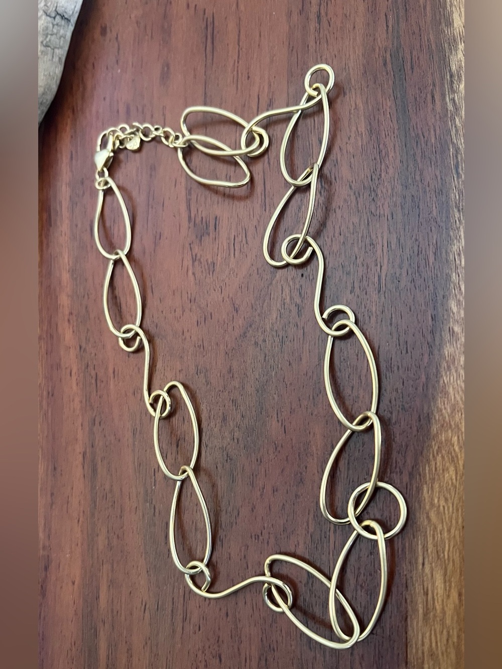 Brighton Oval Link Necklace Gold Plated Charm Holder Beach Vacation